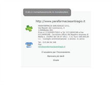 Tablet Screenshot of parafarmaciasanbiagio.it